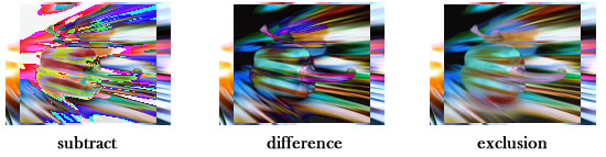 画像の合成例subtract,difference,exclusion
